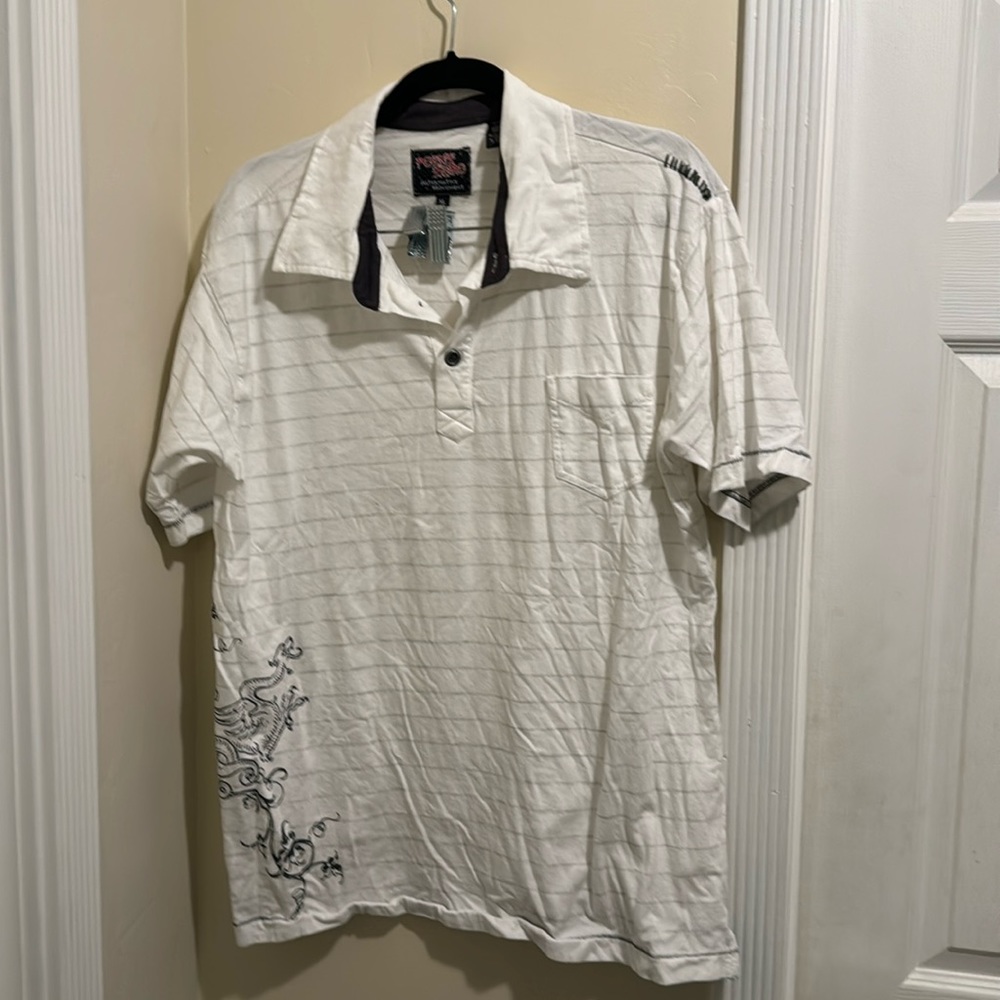 Point Zero Embellished Polo Shirt XL